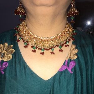 Indian two piece jewelry set.